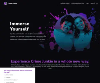 Crimejunkieapp.com(Crime Junkie Podcast Fan Club) Screenshot