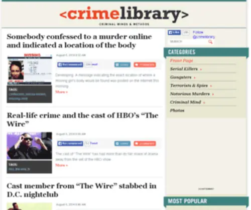 Crimelibrary.com(Crimelibrary) Screenshot