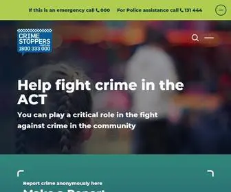 Crimestoppersact.com.au(Crime Stoppers ACT) Screenshot