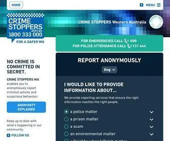 Crimestopperswa.com.au(Crime Stoppers Western Australia) Screenshot