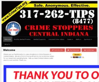 Crimetips.org(Crime Stoppers of Central Indiana) Screenshot