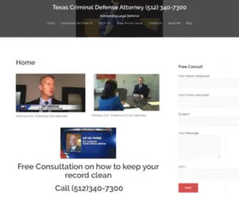 Criminalattorneyinaustin.com(Excellent Central Texas Lawyer) Screenshot