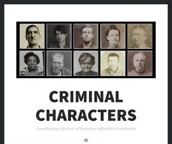 Criminalcharacters.com(Criminal Characters) Screenshot