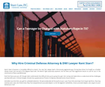 Criminaldefenseattorneyplano.com(Starr Law) Screenshot