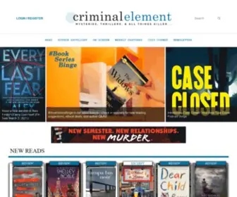 Criminalelement.com(Mysteries, Thrillers, and all things Killer) Screenshot