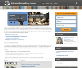 Criminaljusticedegree.com(Guide to Online Criminal Justice Programs) Screenshot