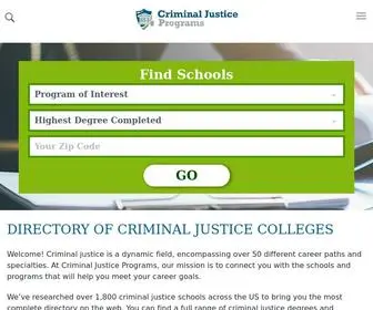 Criminaljusticeprograms.com(Find a Criminal Justice Degree) Screenshot