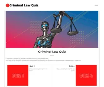 CriminallawQuiz.xyz(Practice Quiz in Criminal Law) Screenshot