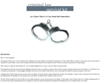 Criminallawsurvivalkit.com.au(Criminallawsurvivalkit) Screenshot