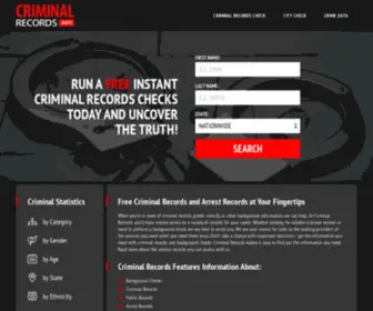 Criminalrecords.info(Free Criminal Records Search) Screenshot