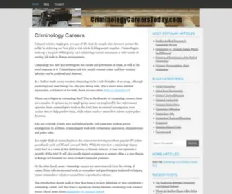 Criminologycareerstoday.com(Learn All About Criminology Education and Jobs) Screenshot
