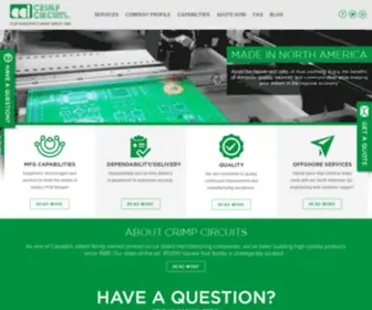 Crimpcircuits.com(PCB Manufacturing Toronto) Screenshot