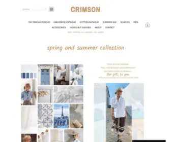 Crimson-Cashmere.com(Crimson Cashmere has been providing luxurious cashmere sweaters and clothing to in) Screenshot