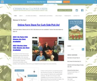 Crimsonandcloverfarm.com(Community Supported Agriculture at the Northampton Community Farm) Screenshot