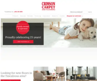 Crimsoncarpet.com(Flooring store in Tuscaloosa) Screenshot