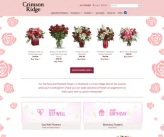 Crimsonflowers.net(Rockford Florist) Screenshot