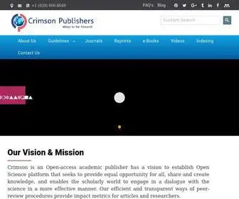 Crimsonpublishers.com(Crimson Publishers) Screenshot