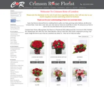 Crimsonrose.co.uk(Crimson Rose Florist Greenwich Woolwich Plumstead Abbey Wood) Screenshot