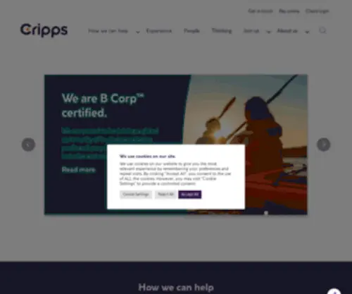 Cripps.co.uk(Business lawyers & solicitors for individuals & families) Screenshot