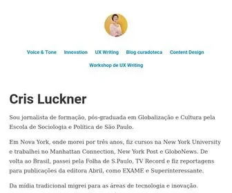 Crisluckner.com(Content Designer) Screenshot