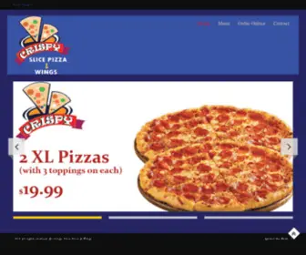 Crispyslicepizza.com(Crispy Slice Pizza & Wings in Woodstock & Kitchener) Screenshot