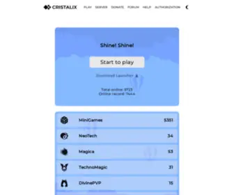 Cristalix.ru(русский сервер майнкрафт) Screenshot