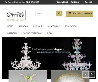 Cristalleriamurano.com(Vendita Lampadari in vetro di Murano Online a prezzi di Fabbrica) Screenshot
