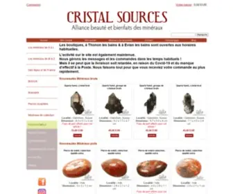 Cristalsources.com(La passion des minéraux) Screenshot