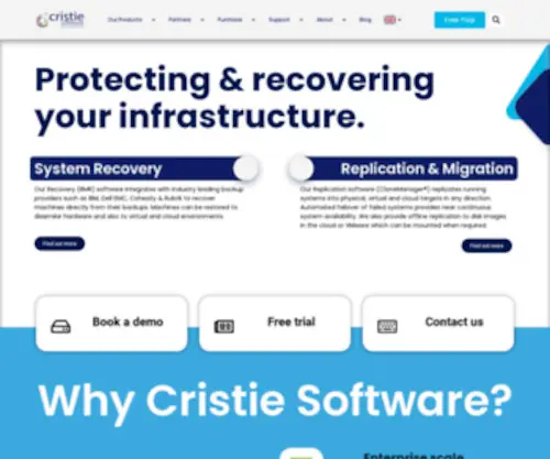 Cristie.com(Cristie Software) Screenshot