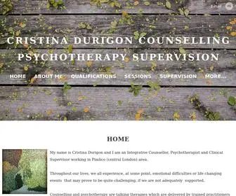 Cristinadurigon.com(CRISTINA DURIGON COUNSELLING PSYCHOTHERAPY SUPERVISION) Screenshot