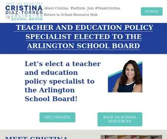 Cristinaforarlington.com(I am running for school board because I believe we can create an APS) Screenshot