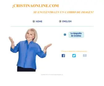 Cristinaonline.com(El Sitio oficial de Cristina Saralegui) Screenshot