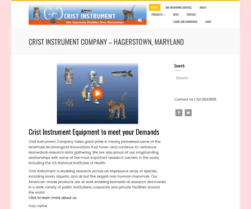 Cristinstrument.com(Swivelectra nonhuman primate) Screenshot
