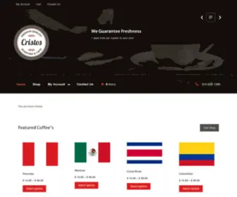 Cristoscoffee.com(Cristos Coffee) Screenshot