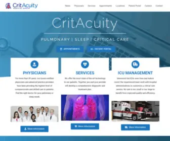 Critacuity.com(CritAcuity Medical Group) Screenshot