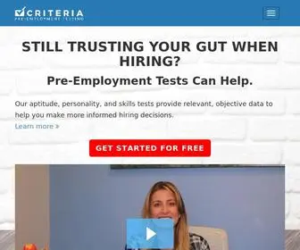 Criteriacorp.com(Employee Testing) Screenshot