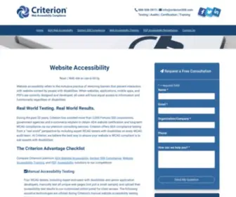 Criterion508.com(ADA Website Accessibility Compliance Testing and Training) Screenshot