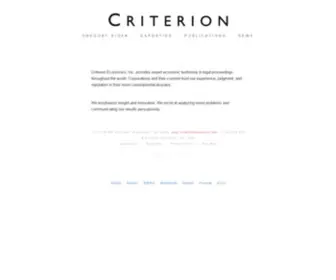 Criterioneconomics.com(J. Gregory Sidak) Screenshot