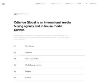 CriterionGlobal.com(International Media Buying Agency) Screenshot