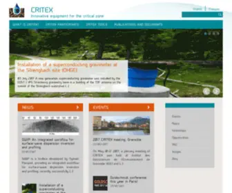 Critex.fr(Innovative equipment for the critical zone) Screenshot