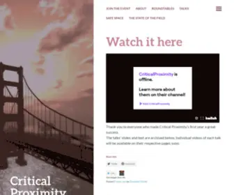 Critical-Proximity.com(Games criticism conference) Screenshot