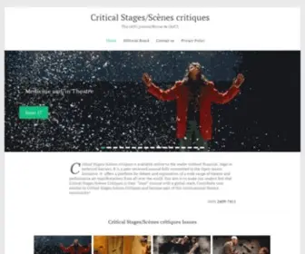 Critical-Stages.org(Critical Stages/Scènes critiques) Screenshot