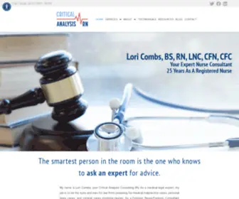 Criticalanalysisrn.com(Expert Legal Nurse Consultant in Florida) Screenshot