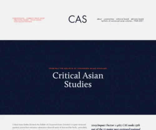 Criticalasianstudies.com(CAS) Screenshot