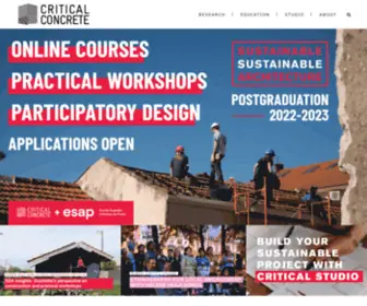 Criticalconcrete.com(Social & Sustainable Architecture) Screenshot