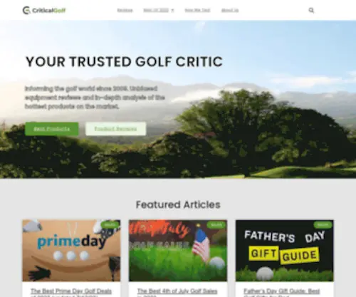 Criticalgolf.com(Critical Golf) Screenshot