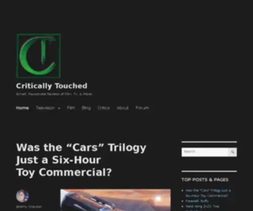 Criticallytouched.com(Critically Touched) Screenshot