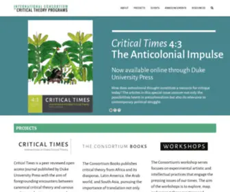 Criticaltheoryconsortium.org(International Consortium of Critical Theory Programs) Screenshot