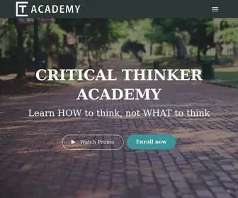 Criticalthinkeracademy.com(The Critical Thinker Academy) Screenshot