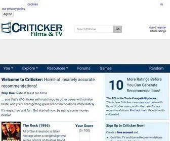 Criticker.com(Film Recommendations and Community) Screenshot
